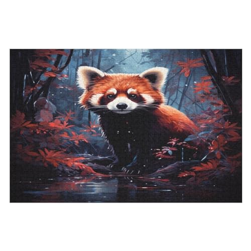 Holzpuzzle Panda Puzzle 1000 Teile Erwachsene Klassische Pädagogisches Spielzeug Kinder Lernspiel Herausforderndes Puzzles 75×50cm von GGJJTT