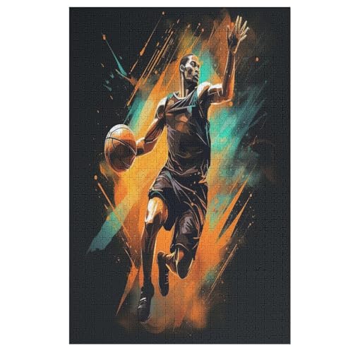 Holzpuzzles 1000 Teile Basketball -Puzzle Für Jungen Und Mädchen, Schwierigkeitsgrad, Lernspiele, Familienspielzeug 78×53cm Holzpuzzles 1000 Teile Basketball -Puzzle Für Jungen Und Mädchen, Schwierigkeitsgrad, Lernspiele, Familienspielzeug 78×53cm von GGJJTT