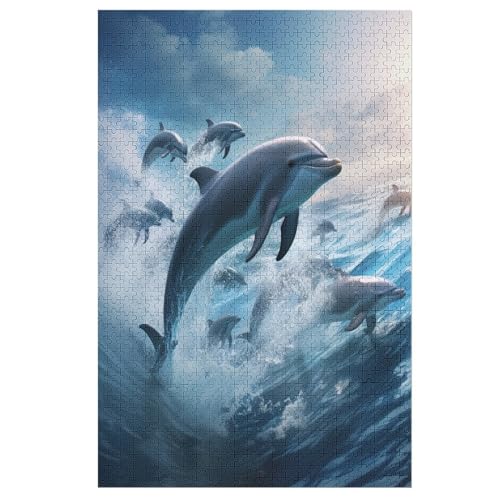 Holzpuzzles 1000 Teile Delfin -Puzzle Für Jungen Und Mädchen, Schwierigkeitsgrad, Lernspiele, Familienspielzeug 78×53cm Holzpuzzles 1000 Teile Delfin -Puzzle Für Jungen Und Mädchen, Schwierigkeitsgrad, Lernspiele, Familienspielzeug 78×53cm von GGJJTT