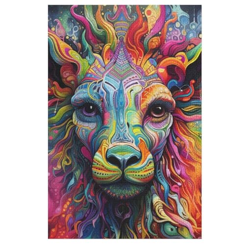 Holzpuzzles 1000 Teile Elch -Puzzle Für Jungen Und Mädchen, Schwierigkeitsgrad, Lernspiele, Familienspielzeug 78×53cm Holzpuzzles 1000 Teile Elch -Puzzle Für Jungen Und Mädchen, Schwierigkeitsgrad, Lernspiele, Familienspielzeug 78×53cm von GGJJTT