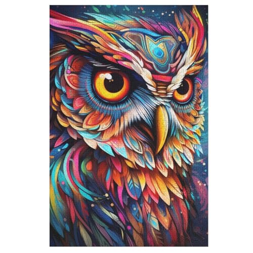 Holzpuzzles 1000 Teile Eule -Puzzle Für Jungen Und Mädchen, Schwierigkeitsgrad, Lernspiele, Familienspielzeug 78×53cm Holzpuzzles 1000 Teile Eule -Puzzle Für Jungen Und Mädchen, Schwierigkeitsgrad, Lernspiele, Familienspielzeug 78×53cm von GGJJTT