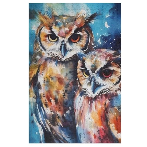 Holzpuzzles 1000 Teile Eule -Puzzle Für Jungen Und Mädchen, Schwierigkeitsgrad, Lernspiele, Familienspielzeug 78×53cm Holzpuzzles 1000 Teile Eule -Puzzle Für Jungen Und Mädchen, Schwierigkeitsgrad, Lernspiele, Familienspielzeug 78×53cm von GGJJTT