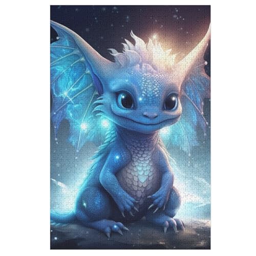Holzpuzzles 1000 Teile Flugsaurier -Puzzle Für Jungen Und Mädchen, Schwierigkeitsgrad, Lernspiele, Familienspielzeug （78×53cm） von GGJJTT
