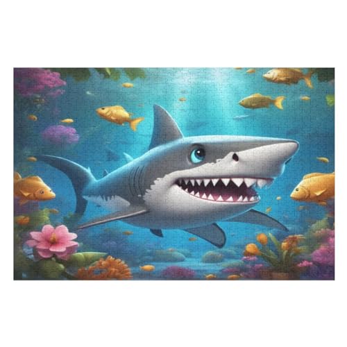 Holzpuzzles 1000 Teile Hai -Puzzle Für Jungen Und Mädchen, Schwierigkeitsgrad, Lernspiele, Familienspielzeug 75×50cm Holzpuzzles 1000 Teile Hai -Puzzle Für Jungen Und Mädchen, Schwierigkeitsgrad, Lernspiele, Familienspielzeug 75×50cm von GGJJTT