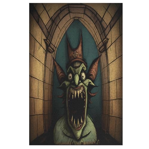 Holzpuzzles 1000 Teile Horror-Kunst -Puzzle Für Jungen Und Mädchen, Schwierigkeitsgrad, Lernspiele, Familienspielzeug 78×53cm Holzpuzzles 1000 Teile Horror-Kunst -Puzzle Für Jungen Und Mädchen, Schwierigkeitsgrad, Lernspiele, Familienspielzeug 78×53cm von GGJJTT