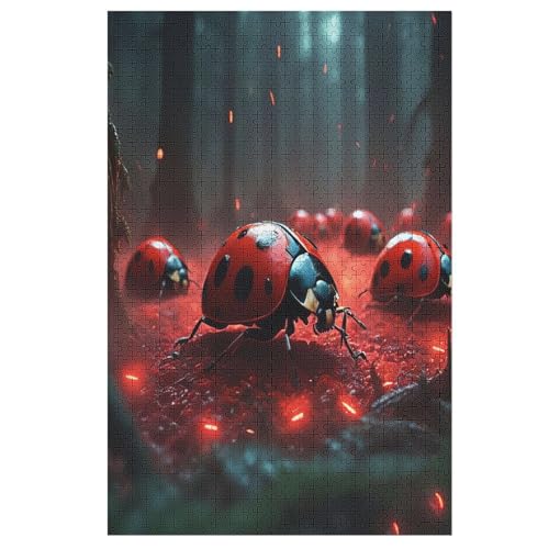 Holzpuzzles 1000 Teile Marienkäfer -Puzzle Für Jungen Und Mädchen, Schwierigkeitsgrad, Lernspiele, Familienspielzeug 78×53cm Holzpuzzles 1000 Teile Marienkäfer -Puzzle Für Jungen Und Mädchen, Schwierigkeitsgrad, Lernspiele, Familienspielzeug 78×53cm von GGJJTT