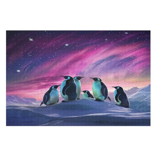 Holzpuzzles 1000 Teile Pinguin -Puzzle Für Jungen Und Mädchen, Schwierigkeitsgrad, Lernspiele, Familienspielzeug 75×50cm Holzpuzzles 1000 Teile Pinguin -Puzzle Für Jungen Und Mädchen, Schwierigkeitsgrad, Lernspiele, Familienspielzeug 75×50cm von GGJJTT