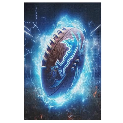Holzpuzzles 1000 Teile Rugby -Puzzle Für Jungen Und Mädchen, Schwierigkeitsgrad, Lernspiele, Familienspielzeug （78×53cm） von GGJJTT