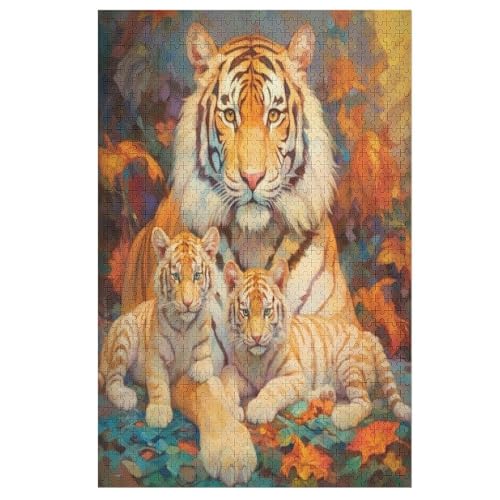 Holzpuzzles 1000 Teile Tiger -Puzzle Für Jungen Und Mädchen, Schwierigkeitsgrad, Lernspiele, Familienspielzeug 78×53cm Holzpuzzles 1000 Teile Tiger -Puzzle Für Jungen Und Mädchen, Schwierigkeitsgrad, Lernspiele, Familienspielzeug 78×53cm von GGJJTT