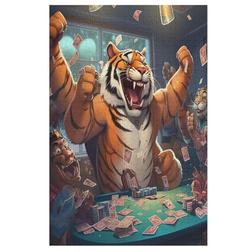Holzpuzzles 1000 Teile Tiger -Puzzle Für Jungen Und Mädchen, Schwierigkeitsgrad, Lernspiele, Familienspielzeug 78×53cm Holzpuzzles 1000 Teile Tiger -Puzzle Für Jungen Und Mädchen, Schwierigkeitsgrad, Lernspiele, Familienspielzeug 78×53cm von GGJJTT