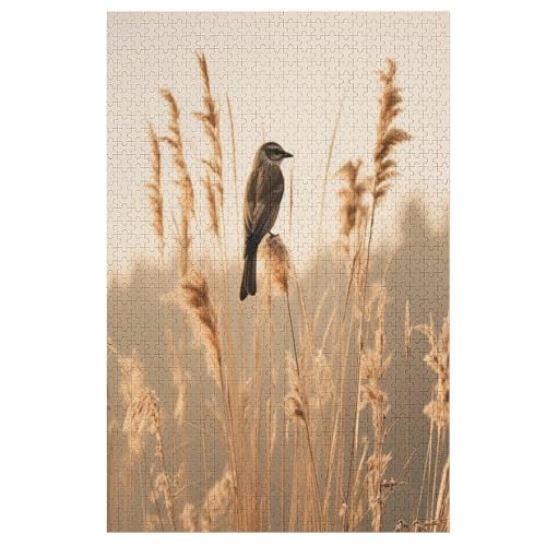 Holzpuzzles 1000 Teile Vogel -Puzzle Für Jungen Und Mädchen, Schwierigkeitsgrad, Lernspiele, Familienspielzeug （78×53cm） von GGJJTT