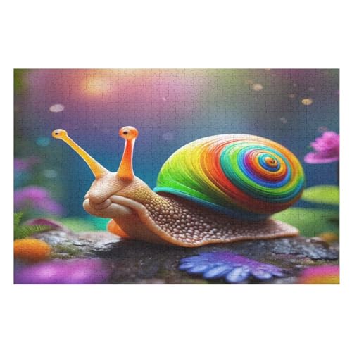 Holzpuzzles 1000 Teile süß Schnecke -Puzzle Für Jungen Und Mädchen, Schwierigkeitsgrad, Lernspiele, Familienspielzeug 75×50cm Holzpuzzles 1000 Teile süß Schnecke -Puzzle Für Jungen Und Mädchen, Schwierigkeitsgrad, Lernspiele, Familienspielzeug 75×50cm von GGJJTT