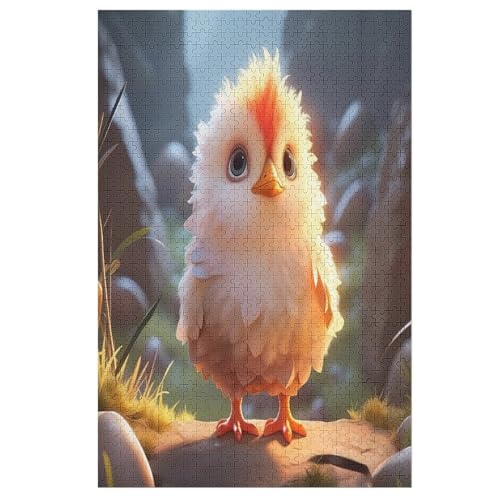 Huhn – Puzzle 1000 Teile, Holzpuzzle, Herausforderndes Geschicklichkeitsspiel Für Die Ganze Familie, Kinder Erwachsenenpuzzle Ab 12 Jahren （78×53cm） von GGJJTT