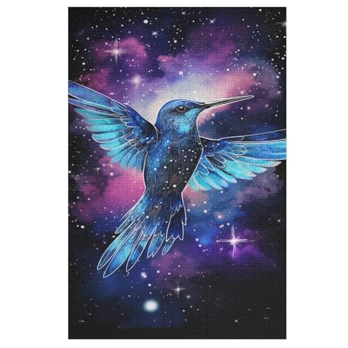 HummingVogel Puzzle Für Erwachsene 1000 Teile Premium 100% Recyceltes Brett Zum Lernen, Lernspielzeug, Familienspiele Kinder Holzpuzzle （78×53cm） von GGJJTT