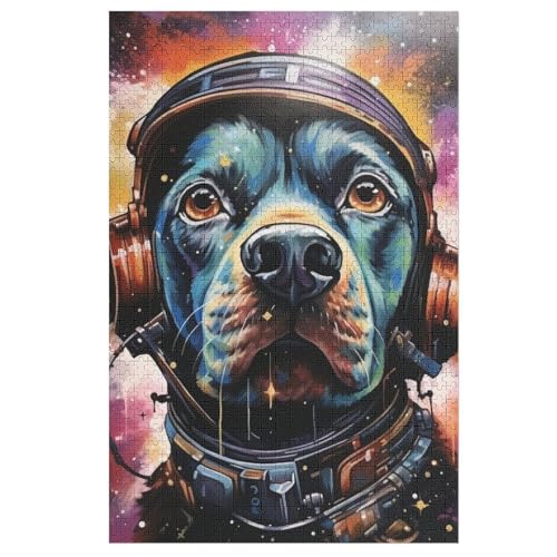 Hund Puzzle 1000 Teile, Holzpuzzle Für Erwachsene Kinder, Impossible Puzzles, Geschicklichkeitsspiel Für Die Ganze Familie 78×53cm von GGJJTT
