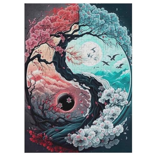 Japan Style 300 Teile Puzzle Für Erwachsene, Herausforderung Puzzles - Familienpuzzle Verringerter Druck Schwieriges Puzzle Rahmen Holzpuzzle Für Erwachsene Kinder 12+ （42×30cm） von GGJJTT