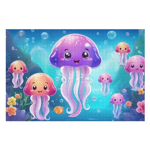 JellyFisch Holzpuzzle Erwachsene - 1000 Teiliges Jigsaw Knobelspiel - Puzzle Für Erwachsene & Kinder - Outdoor & Reisespielzeug 75×50cm JellyFisch Holzpuzzle Erwachsene - 1000 Teiliges Jigsaw Knobelspiel - Puzzle Für Erwachsene & Kinder - Outdoor & Reisespielzeug 75×50cm von GGJJTT