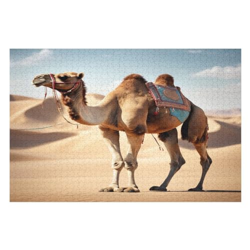 Kamel Holzpuzzle 1000 Teile Klassische Puzzles Erwachsene Kinder Puzzle DIY Kit Holzspielzeug Einzigartiges Geschenk 75×50cm Kamel Holzpuzzle 1000 Teile Klassische Puzzles Erwachsene Kinder Puzzle DIY Kit Holzspielzeug Einzigartiges Geschenk 75×50cm von GGJJTT