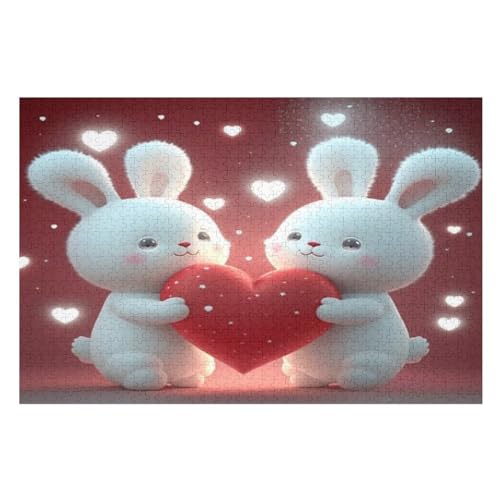 Kaninchen Holzpuzzle 1000 Teile Klassische Puzzles Erwachsene Kinder Puzzle DIY Kit Holzspielzeug Einzigartiges Geschenk 75×50cm Kaninchen Holzpuzzle 1000 Teile Klassische Puzzles Erwachsene Kinder Puzzle DIY Kit Holzspielzeug Einzigartiges Geschenk 75×50cm von GGJJTT