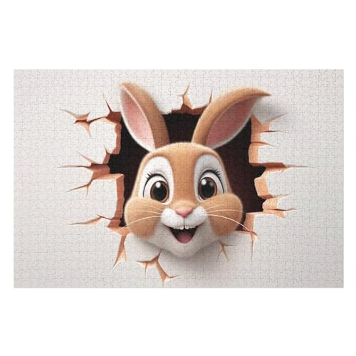 Kaninchen Puzzle, Puzzles Für Erwachsene Kinder, 1000 Teile Holzpuzzle, Für Jugendliche & Erwachsene Herausforderungsspielzeug 75×50cm Kaninchen Puzzle, Puzzles Für Erwachsene Kinder, 1000 Teile Holzpuzzle, Für Jugendliche & Erwachsene Herausforderungsspielzeug 75×50cm von GGJJTT