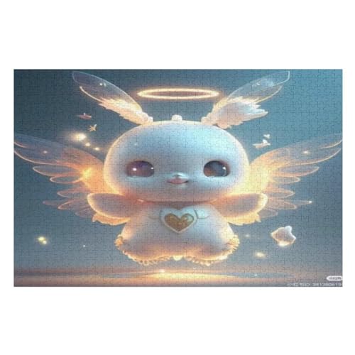 Kaninchen Puzzle Für Erwachsene 1000 Teile Premium 100% Recyceltes Brett Zum Lernen, Lernspielzeug, Familienspiele Kinder Holzpuzzle （75×50cm） von GGJJTT