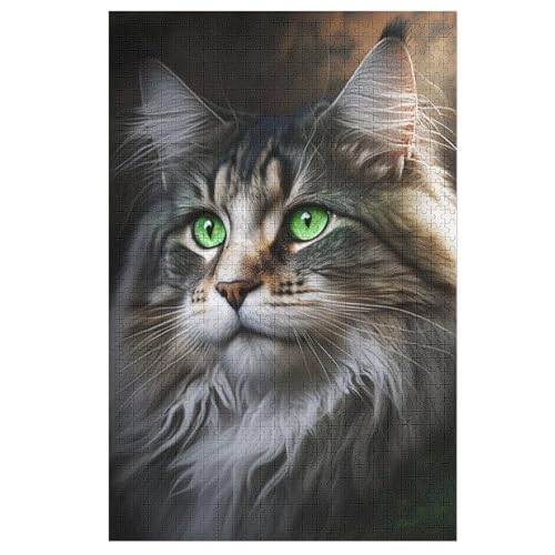 Katze Holzpuzzle 1000 Teile Klassische Puzzles Erwachsene Kinder Puzzle DIY Kit Holzspielzeug Einzigartiges Geschenk 78×53cm Katze Holzpuzzle 1000 Teile Klassische Puzzles Erwachsene Kinder Puzzle DIY Kit Holzspielzeug Einzigartiges Geschenk 78×53cm von GGJJTT