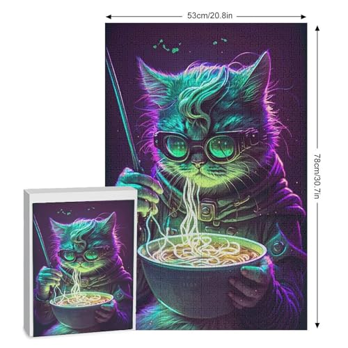 Katze Holzpuzzle Erwachsene - 1000 Teiliges Jigsaw Knobelspiel - Puzzle Für Erwachsene & Kinder - Outdoor & Reisespielzeug 78×53cm Katze Holzpuzzle Erwachsene - 1000 Teiliges Jigsaw Knobelspiel - Puzzle Für Erwachsene & Kinder - Outdoor & Reisespielzeug 78×53cm von GGJJTT