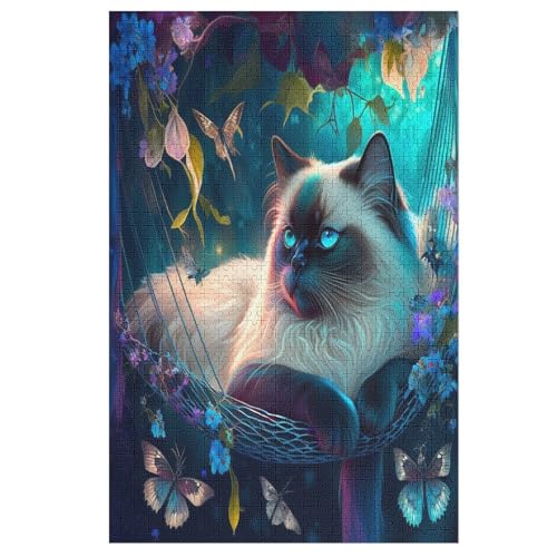 Katze -Puzzle, 1000 Teile,Holzpuzzle Für Erwachsene Kinder, Lustiges Spielzeug, Denkspiel, Bildungsspiel, 78×53cm Katze -Puzzle, 1000 Teile,Holzpuzzle Für Erwachsene Kinder, Lustiges Spielzeug, Denkspiel, Bildungsspiel, 78×53cm von GGJJTT