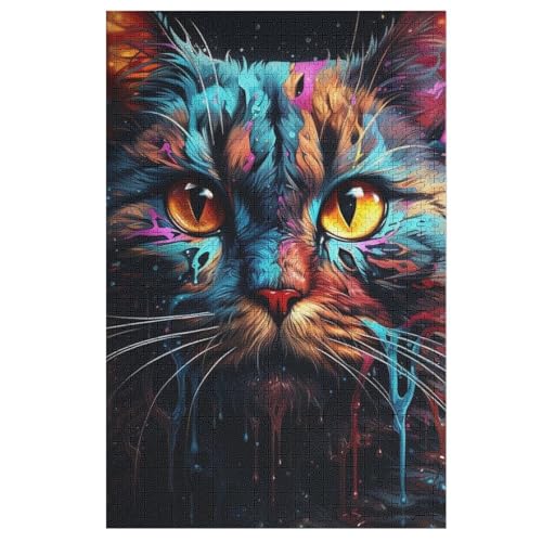 Katze -Puzzle, 1000 Teile,Holzpuzzle Für Erwachsene Kinder, Lustiges Spielzeug, Denkspiel, Bildungsspiel, 78×53cm Katze -Puzzle, 1000 Teile,Holzpuzzle Für Erwachsene Kinder, Lustiges Spielzeug, Denkspiel, Bildungsspiel, 78×53cm von GGJJTT
