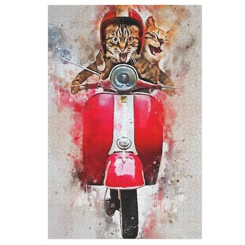 Katze Puzzle Für Erwachsene,1000-teiliges Puzzles, Für Erwachsene Und Kinder,Holzpuzzle,Lernspielzeug, 78×53cm Katze Puzzle Für Erwachsene,1000-teiliges Puzzles, Für Erwachsene Und Kinder,Holzpuzzle,Lernspielzeug, 78×53cm von GGJJTT
