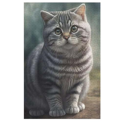 Katze Puzzle Für Erwachsene 1000 Teile Premium Recyceltes Brett Zum Lernen, Lernspielzeug, Familienspiele Kinder Holzpuzzle 78×53cm Katze Puzzle Für Erwachsene 1000 Teile Premium Recyceltes Brett Zum Lernen, Lernspielzeug, Familienspiele Kinder Holzpuzzle 78×53cm von GGJJTT