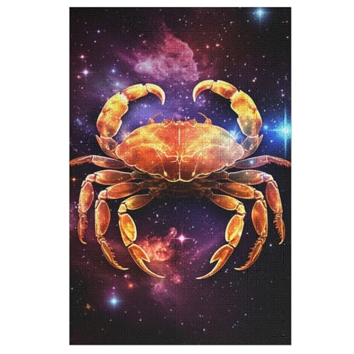 Krabbe -Puzzle, 1000 Teile,Holzpuzzle Für Erwachsene Kinder, Lustiges Spielzeug, Denkspiel, Spielzeug, Bildungsspiel, Herausforderung, Pädagogisch, （78×53cm） von GGJJTT