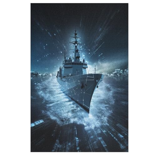 Kriegsschiff Puzzle 1000 Teile, Holzpuzzle Herausforderndes Geschicklichkeitsspiel, Kinder Erwachsenenpuzzle Ab 12 Jahren 78×53cm Kriegsschiff Puzzle 1000 Teile, Holzpuzzle Herausforderndes Geschicklichkeitsspiel, Kinder Erwachsenenpuzzle Ab 12 Jahren 78×53cm von GGJJTT