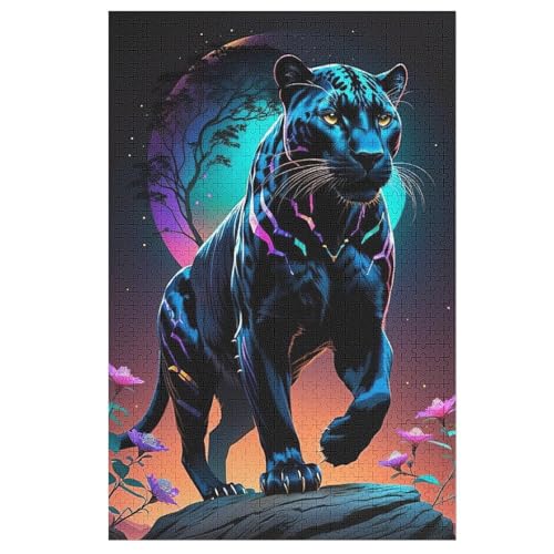 Leopard Holzpuzzle Für Erwachsene Teenager Stress Abbauen Familien-Puzzlespiel Poster 1000-teiliges Puzzle Kinder Lernspiel 78×53cm Leopard Holzpuzzle Für Erwachsene Teenager Stress Abbauen Familien-Puzzlespiel Poster 1000-teiliges Puzzle Kinder Lernspiel 78×53cm von GGJJTT