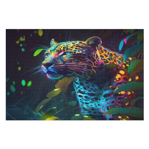 Leopard Puzzle 1000 Teile, Holzpuzzle Herausforderndes Geschicklichkeitsspiel Für Die Ganze Familie, Kinder Erwachsenenpuzzle Ab 12 Jahren 75×50cm Leopard Puzzle 1000 Teile, Holzpuzzle Herausforderndes Geschicklichkeitsspiel Für Die Ganze Familie, Kinder Erwachsenenpuzzle Ab 12 Jahren 75×50cm von GGJJTT
