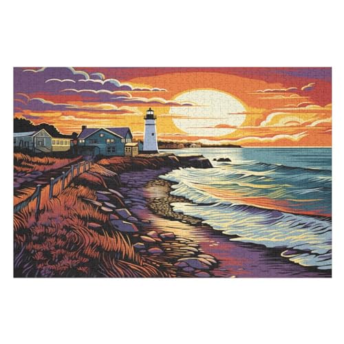 Leuchttürme an der Küste 1000 Teile Puzzles Für Erwachsene, Impossible Puzzle, Geschicklichkeitsspiel Kinder Holzpuzzle 75×50cm Leuchttürme an der Küste 1000 Teile Puzzles Für Erwachsene, Impossible Puzzle, Geschicklichkeitsspiel Kinder Holzpuzzle 75×50cm von GGJJTT