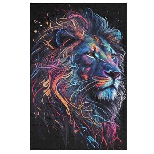 Löwe 1000 Teile Puzzles Für Erwachsene Holzpuzzle Familienpuzzlespiel Stressabbau-Puzzle Für Erwachsene Kinder Ab 12 Jahren 78×53cm Löwe 1000 Teile Puzzles Für Erwachsene Holzpuzzle Familienpuzzlespiel Stressabbau-Puzzle Für Erwachsene Kinder Ab 12 Jahren 78×53cm von GGJJTT