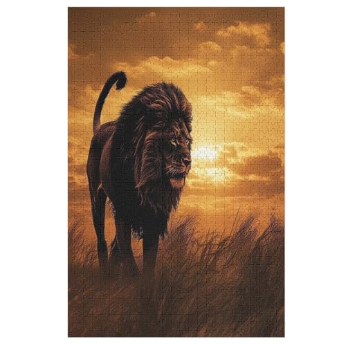 Löwe Puzzle 1000 Teile, Holzpuzzle Herausforderndes Geschicklichkeitsspiel Für Die Ganze Familie, Kinder Erwachsenenpuzzle Ab 12 Jahren 78×53cm Löwe Puzzle 1000 Teile, Holzpuzzle Herausforderndes Geschicklichkeitsspiel Für Die Ganze Familie, Kinder Erwachsenenpuzzle Ab 12 Jahren 78×53cm von GGJJTT
