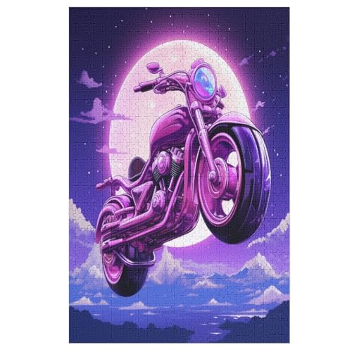 Motorrad Puzzle Für Erwachsene 1000 Teile Premium 100% Recyceltes Brett Zum Lernen, Lernspielzeug, Familienspiele Kinder Holzpuzzle （78×53cm） von GGJJTT