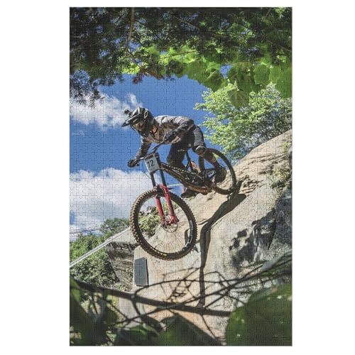 Mountainbike Puzzle 1000 Teile, Holzpuzzle Herausforderndes Geschicklichkeitsspiel, Kinder Erwachsenenpuzzle Ab 12 Jahren 78×53cm Mountainbike Puzzle 1000 Teile, Holzpuzzle Herausforderndes Geschicklichkeitsspiel, Kinder Erwachsenenpuzzle Ab 12 Jahren 78×53cm von GGJJTT