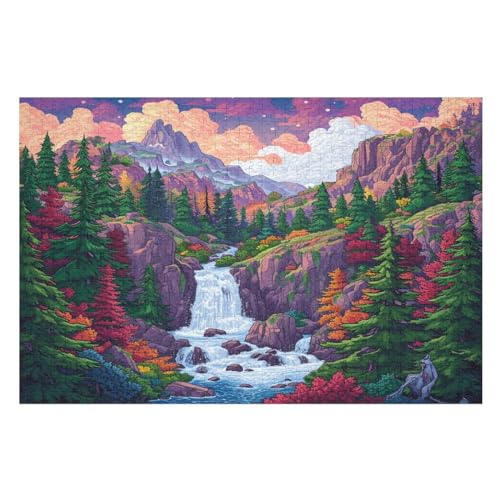 Mountains and Wasserfalls Holzpuzzle 1000 Teile, Knobelspiele Für Erwachsene, Teenager, Puzzles Unmögliche - Kinder Puzzle Zimmer Deko 75×50cm Mountains and Wasserfalls Holzpuzzle 1000 Teile, Knobelspiele Für Erwachsene, Teenager, Puzzles Unmögliche - Kinder Puzzle Zimmer Deko 75×50cm von GGJJTT