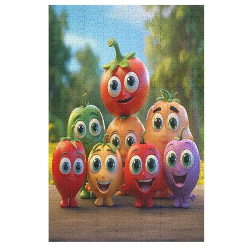 Obst Puzzle Für Erwachsene 1000 Teile Premium 100% Recyceltes Brett Zum Lernen, Lernspielzeug, Familienspiele Kinder Holzpuzzle （78×53cm） von GGJJTT