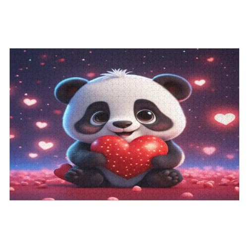 Panda 1000 Teile Premium-Puzzles Für Erwachsene Kinder- Holzpuzzles Spaß Und Lernspiele - Perfekte Puzzle-Geschenke （75×50cm） von GGJJTT
