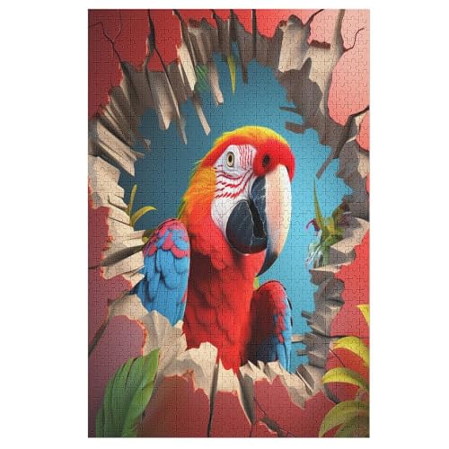 Papagei 1000 Teile Puzzles Für Erwachsene, Impossible Puzzle, Geschicklichkeitsspiel Für Die Ganze Familie, Kinder Holzpuzzle 78×53cm Papagei 1000 Teile Puzzles Für Erwachsene, Impossible Puzzle, Geschicklichkeitsspiel Für Die Ganze Familie, Kinder Holzpuzzle 78×53cm von GGJJTT