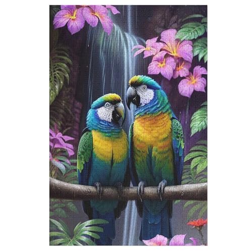 Papagei Holzpuzzle Erwachsene - 1000 Teiliges Jigsaw Knobelspiel - Puzzle Für Erwachsene & Kinder - Outdoor & Reisespielzeug （78×53cm） von GGJJTT