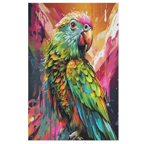Papagei Holzpuzzle Erwachsene - 1000 Teiliges Jigsaw Knobelspiel - Puzzle Für Erwachsene & Kinder - Outdoor & Reisespielzeug 78×53cm von GGJJTT