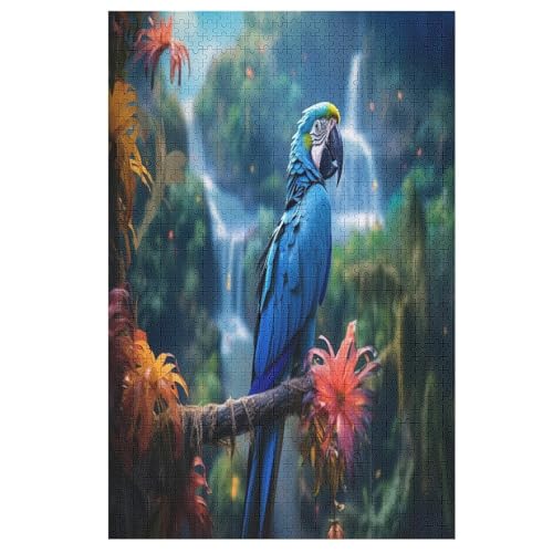 Papagei Holzpuzzle Für Erwachsene Teenager Stress Abbauen Familien-Puzzlespiel Poster 1000-teiliges Puzzle Kinder Lernspiel （78×53cm） von GGJJTT