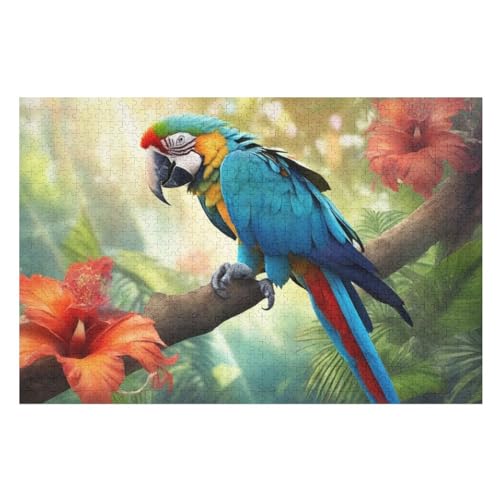 Papagei Holzpuzzle Für Erwachsene Teenager Stress Abbauen Familien-Puzzlespiel Poster 1000-teiliges Puzzle Kinder Lernspiel 75×50cm Papagei Holzpuzzle Für Erwachsene Teenager Stress Abbauen Familien-Puzzlespiel Poster 1000-teiliges Puzzle Kinder Lernspiel 75×50cm von GGJJTT