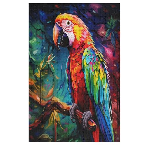 Papagei Holzpuzzle Für Erwachsene Teenager Stress Abbauen Familien-Puzzlespiel Poster 1000-teiliges Puzzle Kinder Lernspiel 78×53cm Papagei Holzpuzzle Für Erwachsene Teenager Stress Abbauen Familien-Puzzlespiel Poster 1000-teiliges Puzzle Kinder Lernspiel 78×53cm von GGJJTT