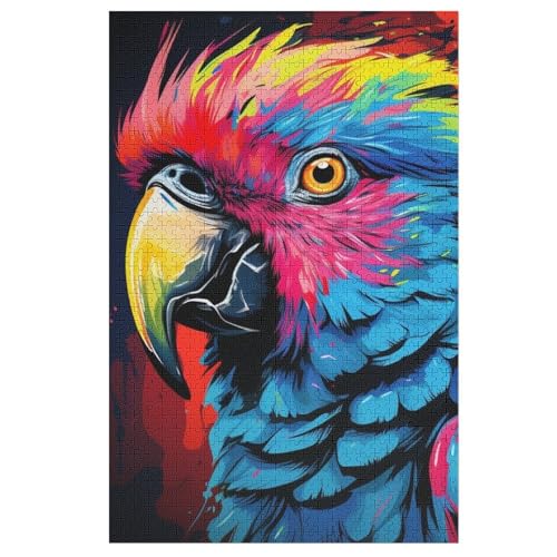 Papagei Puzzle 1000 Teile, Holzpuzzle Für Erwachsene Kinder, Impossible Puzzles, Geschicklichkeitsspiel Für Die Ganze Familie 78×53cm Papagei Puzzle 1000 Teile, Holzpuzzle Für Erwachsene Kinder, Impossible Puzzles, Geschicklichkeitsspiel Für Die Ganze Familie 78×53cm von GGJJTT